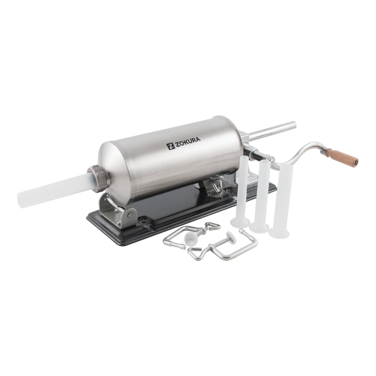 Masina preparare carnati 4 kg, Zokura, inox - imagine 4